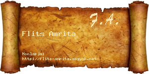 Flits Amrita névjegykártya
